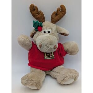 Commonwealth Chris Moose Plush 17 Inch Christmas Sweater 1993 Stuffed Animal Toy